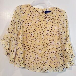 Black Label bell sleeve blouse.